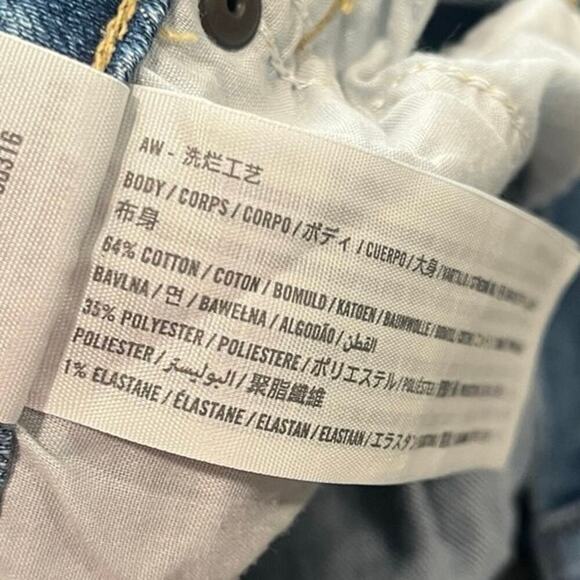 Abercrombie & Fitch Ankle Jeans High Rise Distressed Button Fly Blue Size 28/6 - Picture 7 of 11